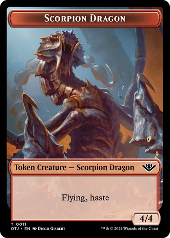 Treasure // Scorpion Dragon Double-Sided Token [Outlaws of Thunder Junction Tokens]