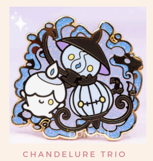 Chandelure Trio - Pin Badge by Poroful