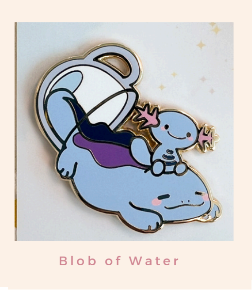 A Blob of Water - Pin Badge by Poroful