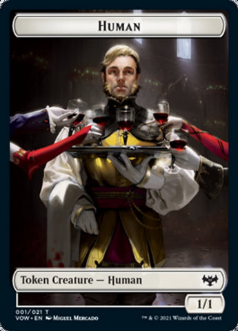 Human (001) // Treasure Double-Sided Token [Innistrad: Crimson Vow Tokens]