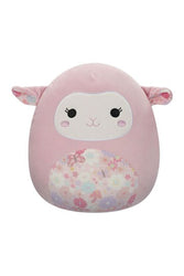 Squishmallow 12" Lala the Pink Lamb with Floral Ears and Belly