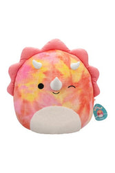 Squishmallows 16" Trinity the Pink Tie-Dye Triceratops with Fuzzy Belly