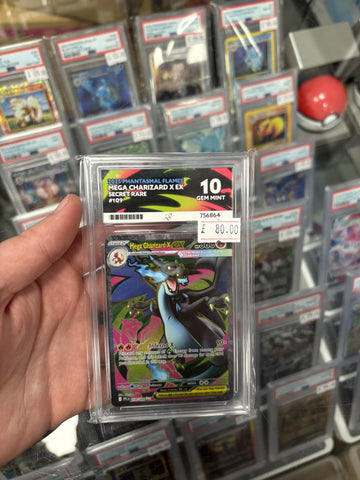 Mega Charizard X ex - 109/094 - Phantasmal Flames - ACE Graded Card 10 - #756864