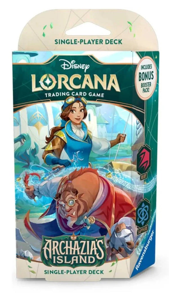 DISNEY LORCANA TRADING CARD GAME – ARCHAZIA'S ISLAND – STARTER DECK - BELLE AND BEAST