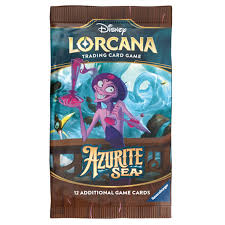 DISNEY LORCANA TRADING CARD GAME – AZURITE SEAS – BOOSTER PACK ** RELEASED 27/11/24 **