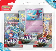 Pokemon TCG: Scarlet & Violet 7 - Stellar Crown Elite Triple Blister Pack - Laitas