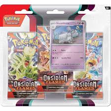 Pokemon TCG - Scarlet & Violet 3 Obsidian Flames - Triple Blister Pack - Houndstone