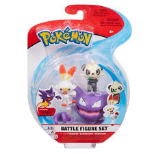 Pokemon 3-pack Battle Figure - Haunter, Scorbunny & Pancham