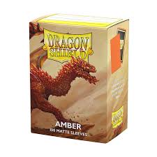 Dragon Shield - Dual Matte Standard Size Sleeves 100pk - Amber