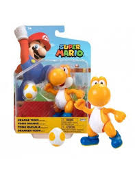 Super Mario - Orange Yoshi With Egg 4" Articulated Figure