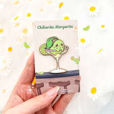 Chikorita Margarita - Pokemon Pin Badge by Poroful