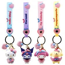 HELLO KITTY & FRIENDS: PEACHES SERIES KEYCHAIN WITH HAND STRAP