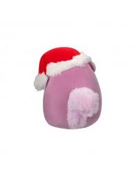 SQUISHMALLOWS 12CM -ALLINA THE PLUM SQUIRREL IN SANTA HAT