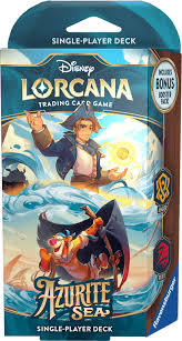 DISNEY LORCANA TRADING CARD GAME – AZURITE SEAS – STARTER DECK - AMBER & RUBY - JIM & TIGGER ** RELEASED 27/11/24 **