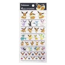 Pokemon Centre - 4SIZE STICKERS - Eeveelution