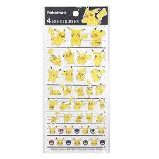 Pokemon Centre - 4SIZE STICKERS - Pikachu