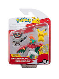 Pokemon 3-pack Battle Figure - Hawlucha, Perrserker & Pikachu