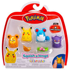 Pokemon: Squish-a-Longs - Pikachu, Gengar, Marill & Teddiursa