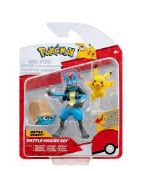 Pokemon 3-pack Battle Figure - Lucario, Pikachu & Omanyte