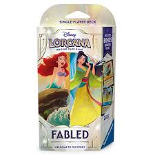 DISNEY LORCANA TRADING CARD GAME – FABLED – STARTER DECK - ARIEL & MULAN