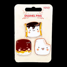 KENJI - METAL PIN BADGE 3PCS - FOOD - SMOORS