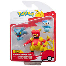 Pokemon 3-pack Battle Figure - Magmar, Misdreavus & Piplup