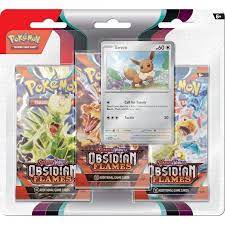 Pokemon TCG - Scarlet & Violet 3 Obsidian Flames - Triple Blister Pack - Eevee