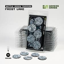 GAMER'S GRASS BATTLE READY TOPPERS - FROST LAKE - ROUND 40MM (5 COUNT)