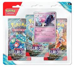 Pokemon TCG: Scarlet & Violet 7 - Stellar Crown Elite Triple Blister Pack - Tinkaton