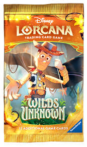 DISNEY LORCANA TRADING CARD GAME – WILDS UNKNOWN – BOOSTER PACK ** AVAILABLE IN STORE 08/05/2026 **