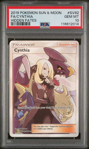Cynthia - SV82/SV94 - Hidden Fates - PSA Graded Card 10 - #116612014