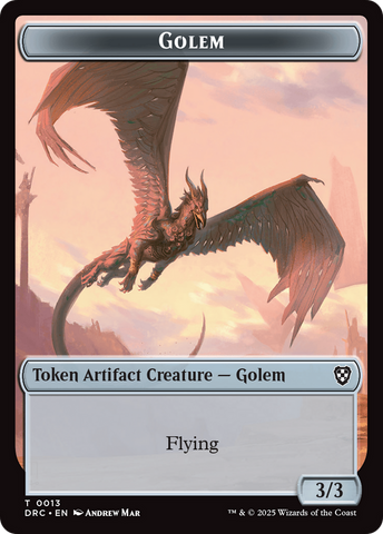 Construct // Golem (0013) Double-Sided Token [Aetherdrift Tokens]