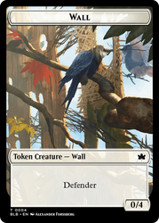 Wall // Intrepid Rabbit Double-Sided Token [Bloomburrow Tokens]