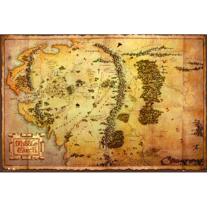 Maxi Poster - The Hobbit - Map Of Middle Earth