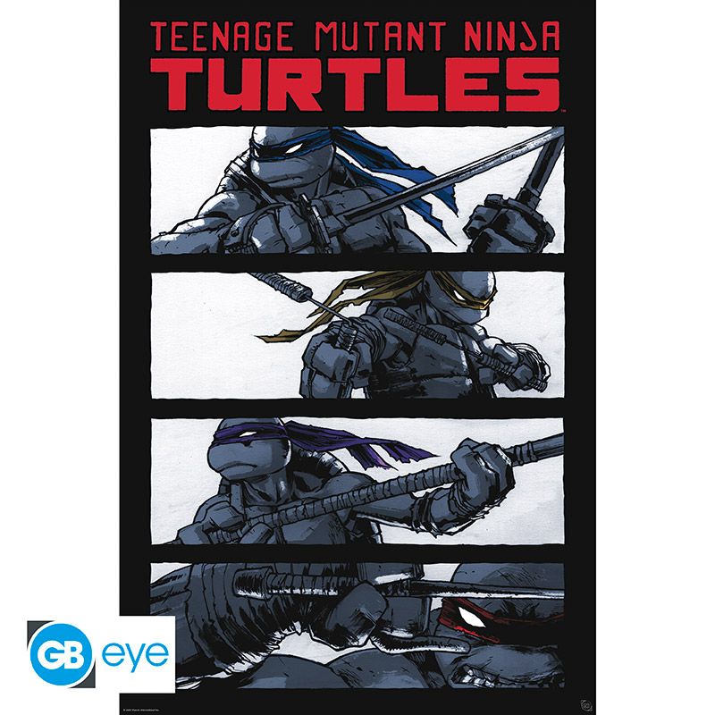 Maxi Poster - TMNT - Comic Scroll Black & White