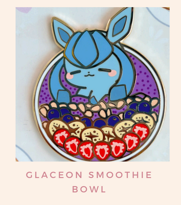 Glaceon Smoothie Bowl - Pin Badge by Poroful