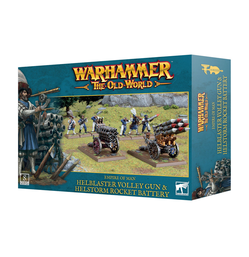 WARHAMMER: THE OLD WORLD - EMPIRE OF MAN - HELBLASTER VOLLEY GUN & HELSTROM ROCKET BATTERY