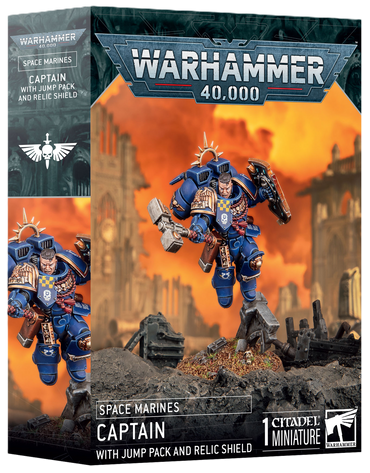 SPACE MARINES: CAPTAIN WITH JUMP PACK & RELIC SHIELD