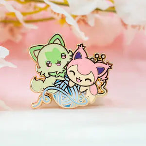 Skitty & Sprigatito - Play Time - Pin by Poroful