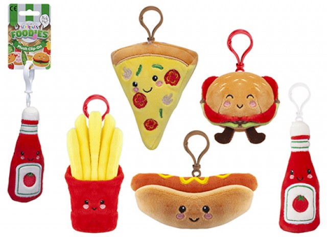 SOFTLINGS FAST FOOD FOODIES CLIP ON 12CM - HOT DOG