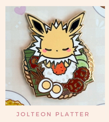 Jolteon Platter - Pin Badge by Poroful