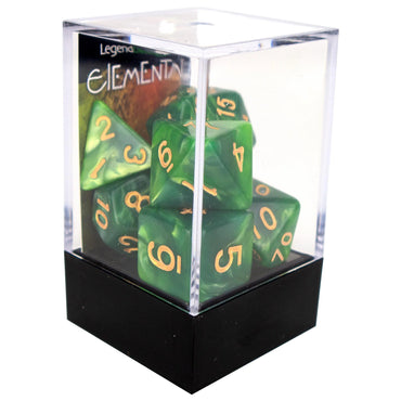 Poly Dice Set - Elemental - Meadow, Boxed