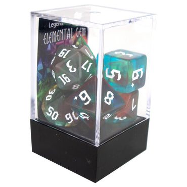 Poly Dice Set - Elemental Gem - Wind Elves, Boxed