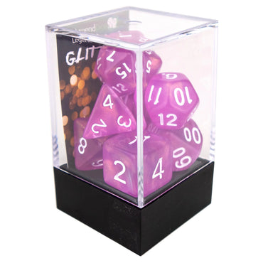 Poly Dice Set - Glitter - Bloom, Boxed