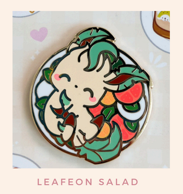 Leafeon Salad - Pin Badge by Poroful