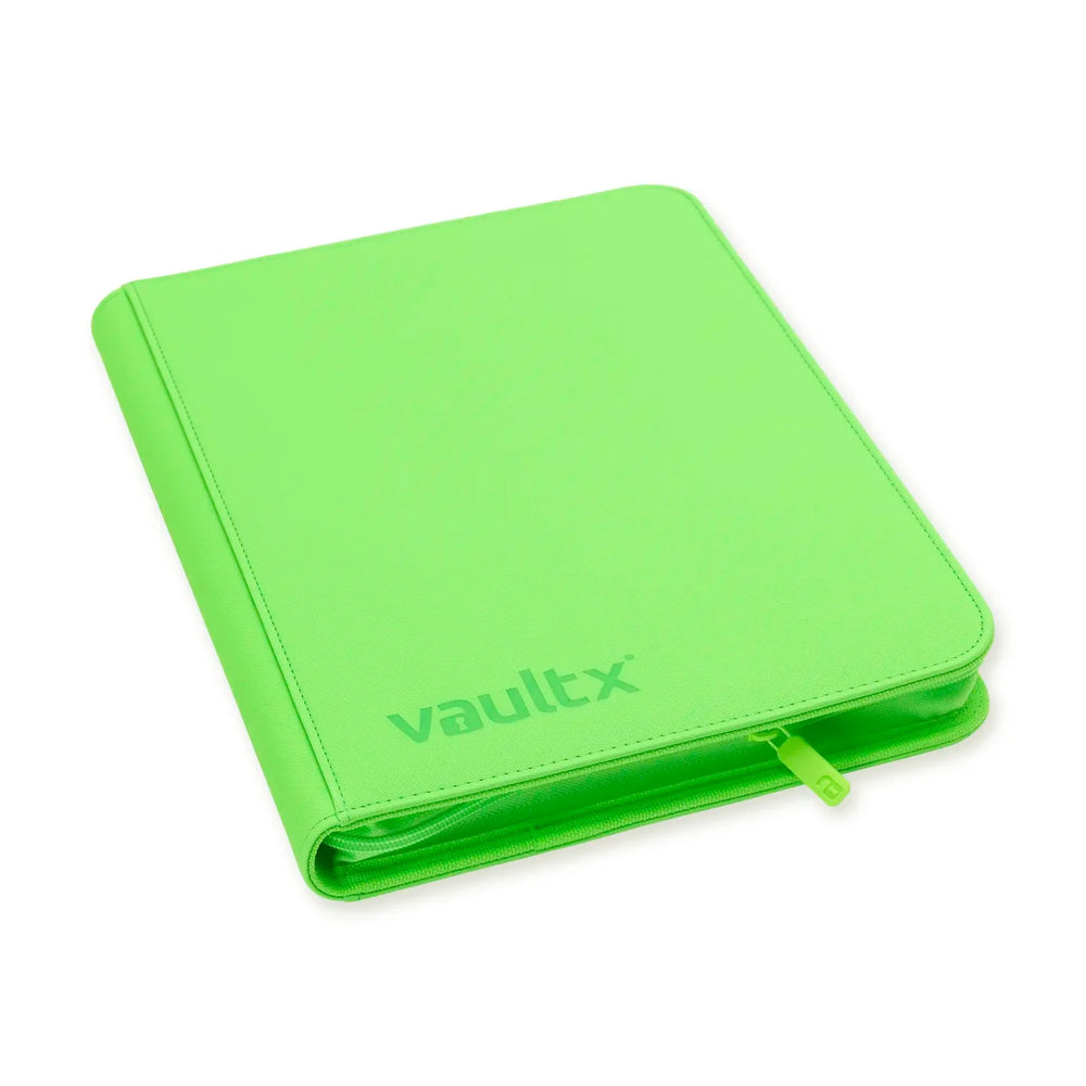 Vault X - 9-Pocket eXo-Tec® Zip Binder - Neon Green