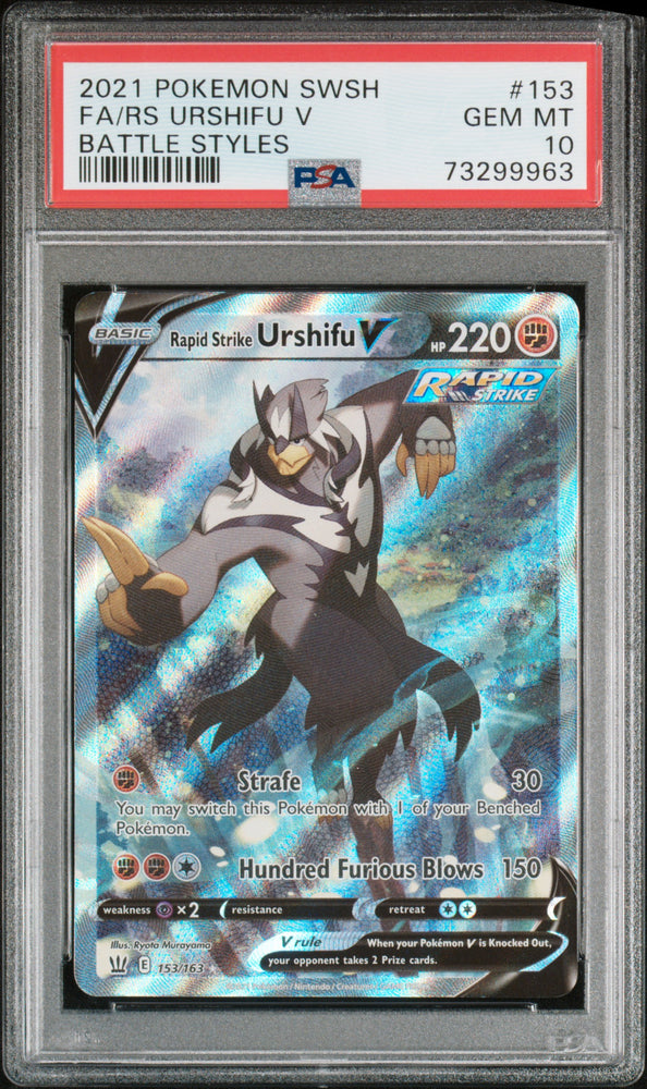 Rapid Strike Urshifu V - 153/163 - Battle Styles - PSA Graded Card 10 - #73299963