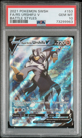 Rapid Strike Urshifu V - 153/163 - Battle Styles - PSA Graded Card 10 - #73299963