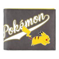 Pokemon - Stylish Logo & Pika Bi-fold Wallet, Unisex, Grey/Yellow
