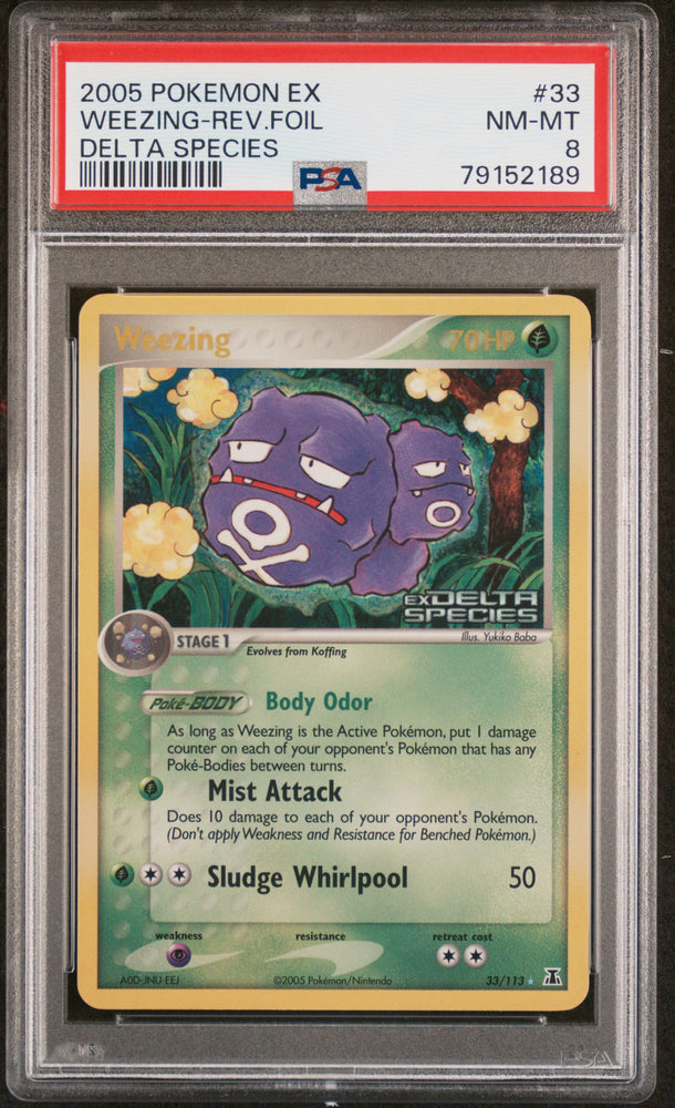 Weezing - 33 - Delta Spices - PSA Graded Card 8 - #79152189